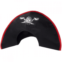 Piratenhut Filz schwarz 47 cm