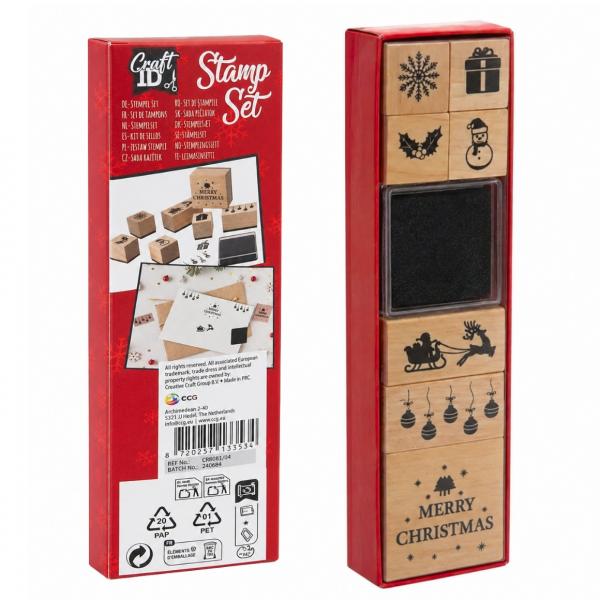 Stempelset Weihnachtsholz 7-teilig