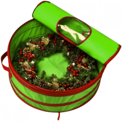 Aufbewahrungsbeutel Weihnachtskranz Weihnachtsbeleuchtung grün 60 cm
