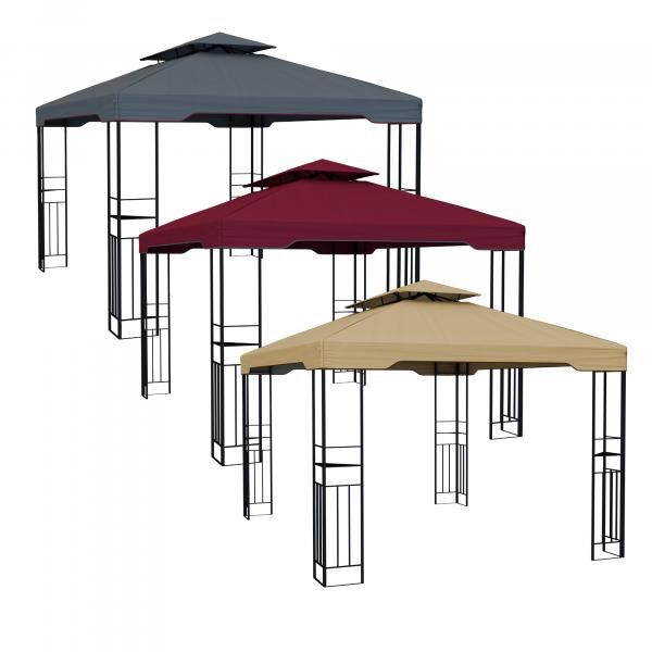 Deluxe garden pavilion 4.5 x 3 m gray