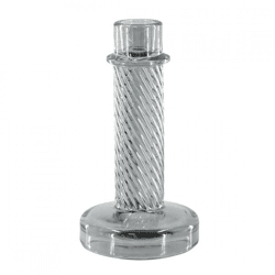 Housevitamin Kerzenleuchter Twist Rauchglas grau 15 cm