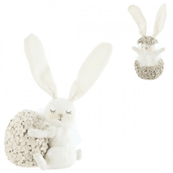 J-Line Statue Kaninchen weiß/grau 20 cm 2fach sortiert