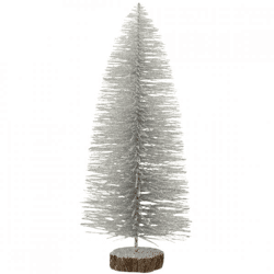 J-Line Weihnachtsbaum auf Sockel glitter silber 37 cm