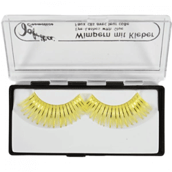 Jofrika Kosmetik künstliche Wimpern gelb/glitter 9,5 cm B-Wahl VE500
