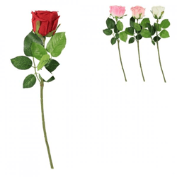 Kunstbloem roos 45 cm 4 assorti