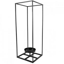 Laterne Metall schwarz 55 cm