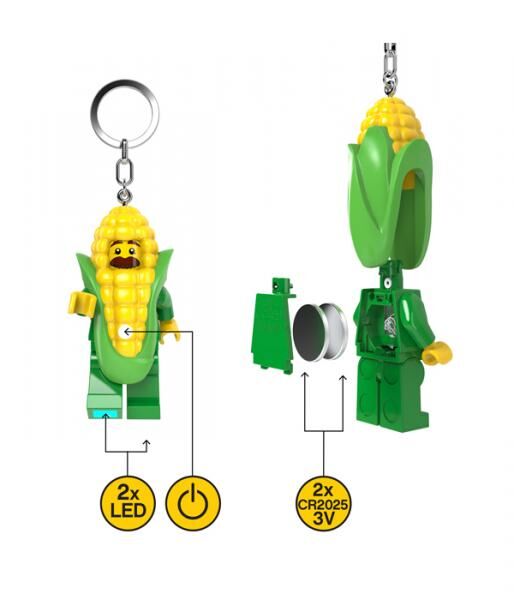 LEGO&reg; Minifigures&trade; - Schl&uuml;sselanh&auml;nger mit Taschenlampe - Maiskolben-Typ