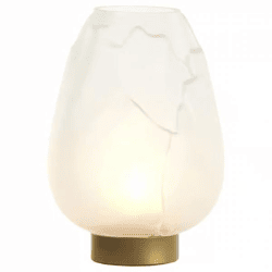Light & Living Tischleuchte Ginny LED auf Batterie weiß gold 27 cm