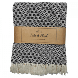 Take a Plaid 56 recycled cotton black 130 x 180 cm