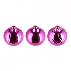 Vase Weihnachtskugel fuchsia 15 cm 3 Stück sortiert