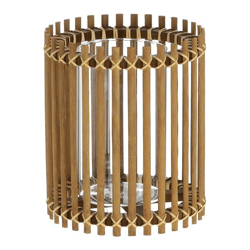 Windlicht Rattan rund,  ca. 23cmH