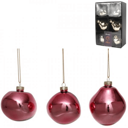 Xmas by Moos Weihnachtskugeln rosa 8 cm 6 Stk.