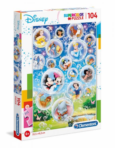 Clementoni 27119 - 104 Teile Puzzle Supercolor - Disney Classic