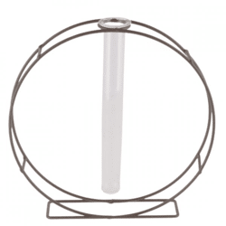 Gestell mit Reagenzglas Metall grau 22,5 cm