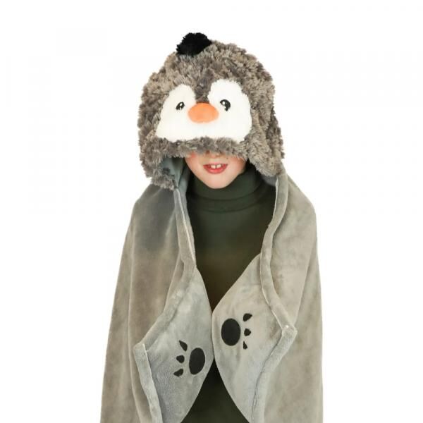 Noxxiez - Tier-Kapuzen-Decke - Pinguin