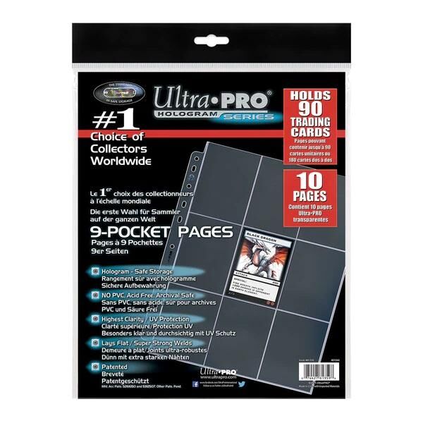 Platinum Series 9-Pocket 11-Hole Punch Pages (10) for Standard Size Cards