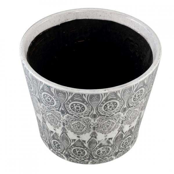 PTMD Blumentopf Beire S deco print schwarz/weiß 10 cm