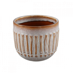 PTMD Blumentopf Ruuby S grau/braun 11 cm