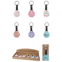 Key fob wood 6/s