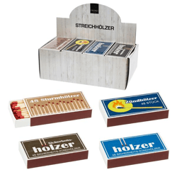 Matches Retro, 48pcs, 4/s, approx. 10cmL