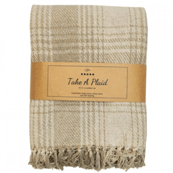 Take a Plaid polyback picnic plaid beige/white 160 x 160 cm