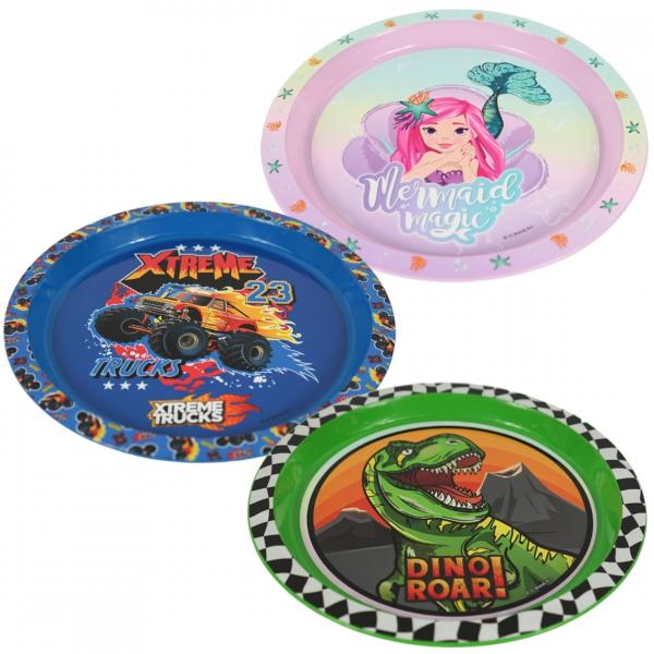 Teller Kinder Plastik 21 cm 6 sortiert