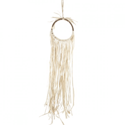 Wanddekoration Raffia Rattan Kreis 70 cm