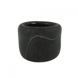 Dekocandle Teelichthalter Blumentopf matt schwarz 9,5 cm