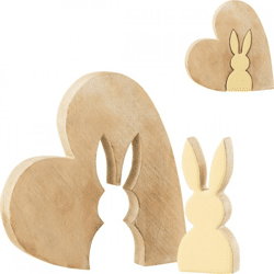 J-Line Statue Kaninchenherz gelb 17,5 cm