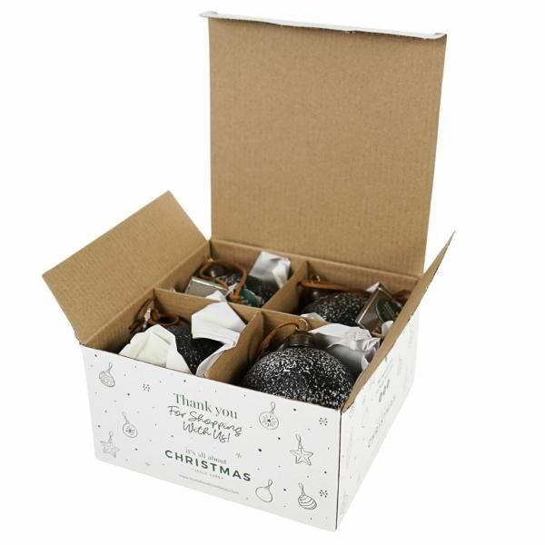 Weihnachtskugel Robustes Glas mattschwarz 8 cm