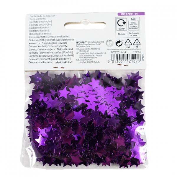 Konfetti-Sterne metallisch lila 14 g