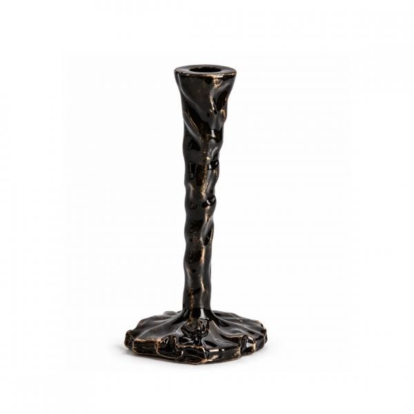 Light & Living Kerzenleuchter Solamaza schwarz/gold 16 cm