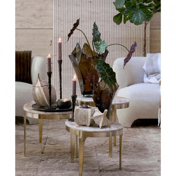 Light & Living Kerzenleuchter Solamaza schwarz/gold 16 cm