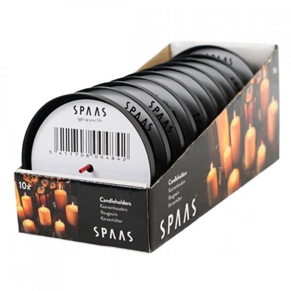 (R) Spaas Kerzenhalter Metall schwarz 9 cm B-choice