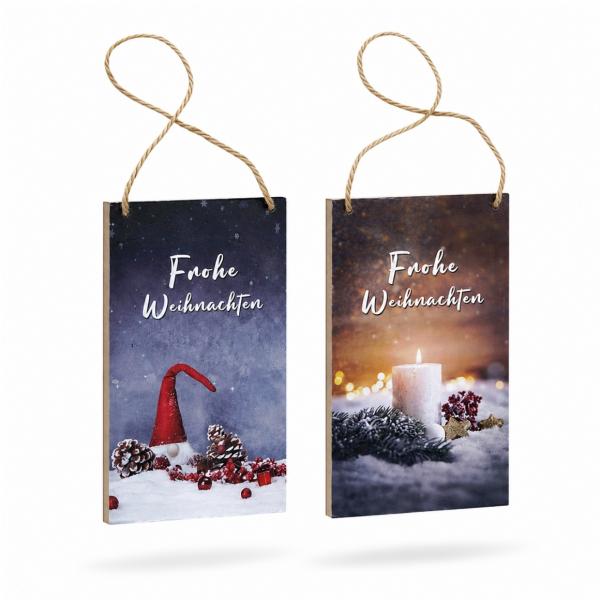 Wall decoration Christmas 20 cm 2 assorted