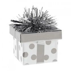 Ballongewicht Geschenk Silber 8 cm