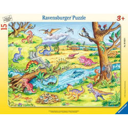 The little dinosaurs - frame puzzle 15 pieces
