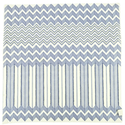 Fair Trade Kissenbezug Graphic blau 45 x 45 cm