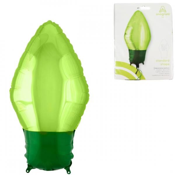 Folienballon Weihnachtslampe grün 55 cm