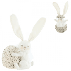 J-Line Statue Kaninchen weiß/grau 20 cm 2fach sortiert