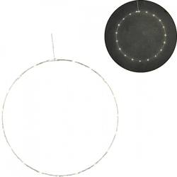 Circle with LED lighting silver on battery 50 cm