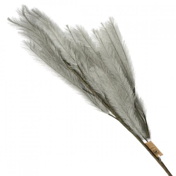 Künstliche Zweigfedern grau 108 cm