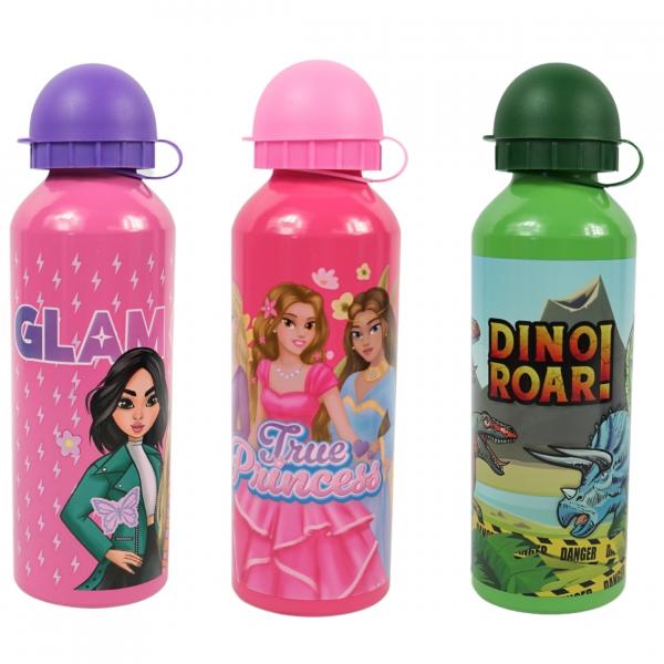 Lizenz Wasserflasche Metall 500 ml 6 Stück sortiert