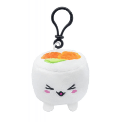 Plushi - Uramaki sushi with salmon plush clip on 7 cm