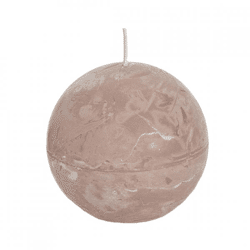 (R) Spass Kugel Kerze beige 8 cm