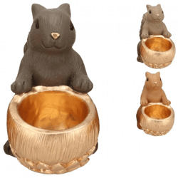 Schale Jingle Eichhörnchen sitzend braun 22 cm 3fach sortiert