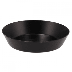 Schale für Bernsteinwürfel Metall schwarz 10 cm