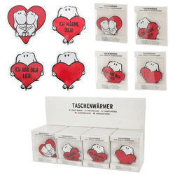 Taschenheizkissen Charly mit Herz, 4f. s.