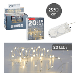 Micro fairy lights, 20 LED, button cell, 220cm