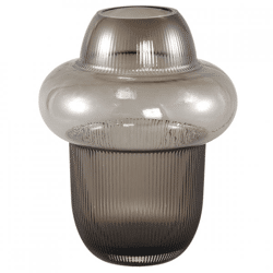 PTMD Vase Marlene Rauchglas braun 25,5 cm
